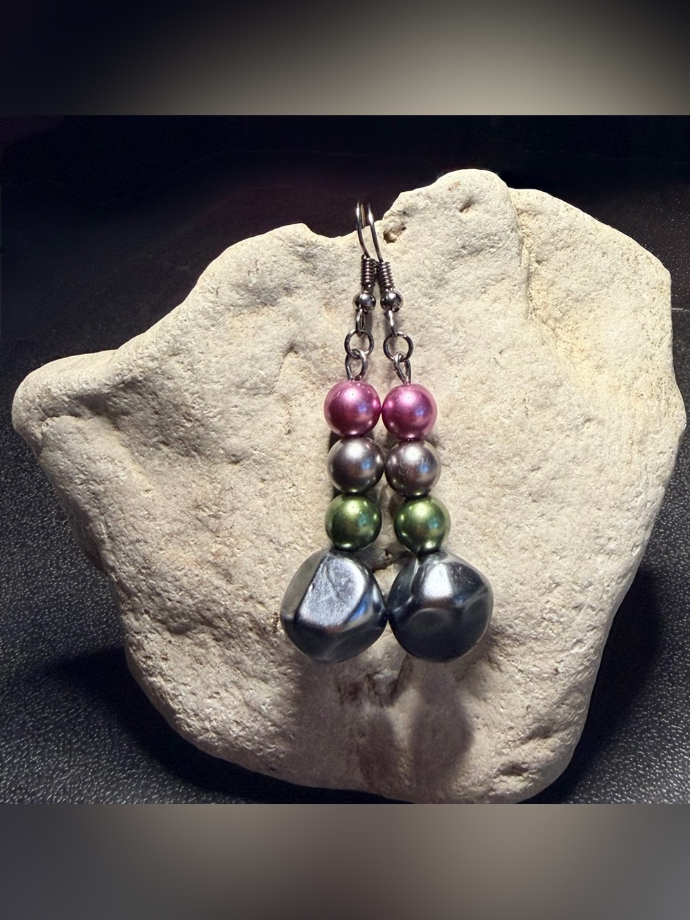 ✨Handcrafted✨Multi-Color Pearl Bead Drop Earrings